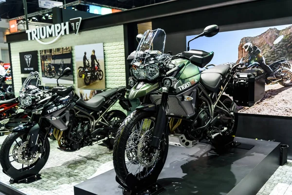 Motocykl Triumph na wystawie w Thailand International Motor Expo 2016. — Zdjęcie stockowe