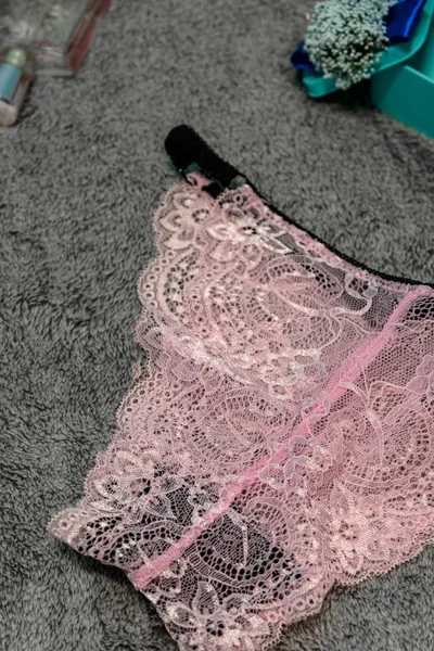 Fashion trendy lace lingerie. Beautiful female underwear — Stock Photo, Image