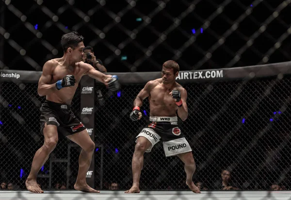 Küçük Tyson. Tayland 'dan Yodsanan Sityodtong ve Endonezya' dan Dodi 'Maung' Mardian bir şampiyonada 'Dünyanın Savaşçısı'