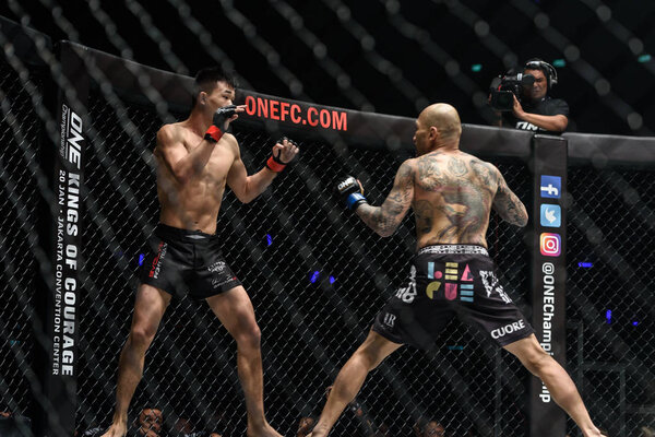 Кристиан Ли из Сингапура и Котэцу "Без лица" Боку из Японии в одном чемпионате
