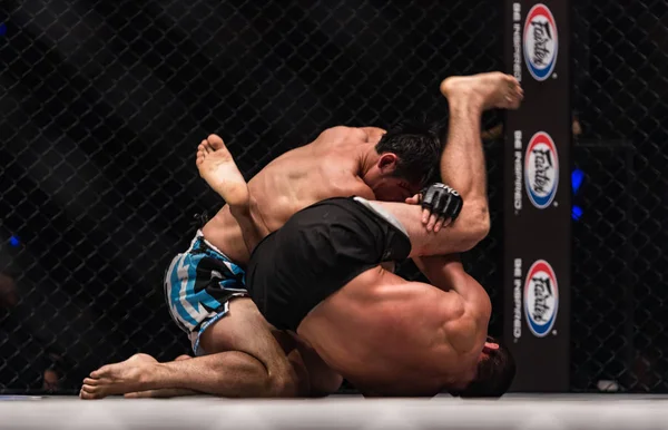 Saygid Guseyn Arslanaliev of Turkey and Tetsuya Yamada of Japan in One Championship : IRON WILL — Stock Photo, Image