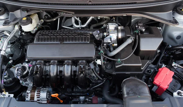 Close up detail of new car engine — Stock Photo, Image