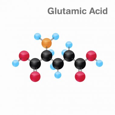 Moleküler omposition ve glutamik asit, Glu, yapısını en iyi kitaplar ve eğitim için