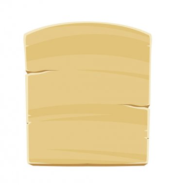 Ahşap tahta. Beyaz arka plan üzerinde vektör çizim