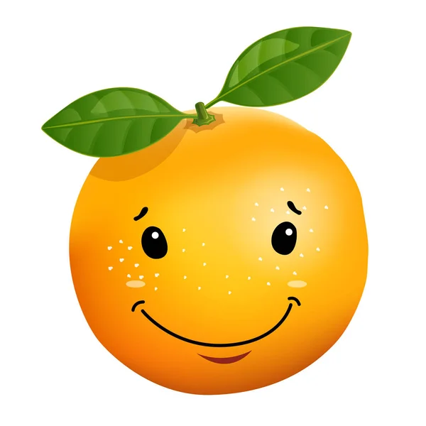 3D-stile illustratie van Oranje stripfiguur. Vectorillustratie, geïsoleerd op witte achtergrond — Stockvector