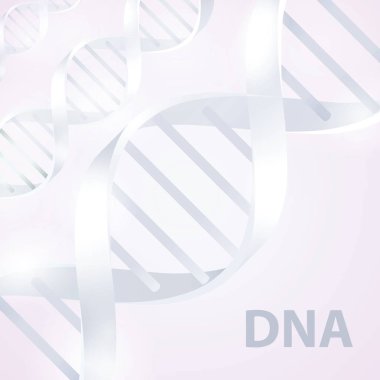 DNA'sı. 3D stile, beyaz arka plan üzerinde vektör çizim