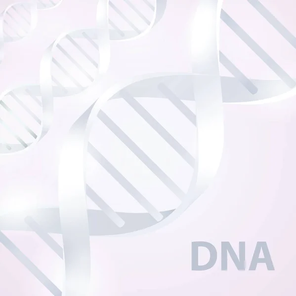 DNA. 3D stile, vektorillustration, på vit bakgrund — Stock vektor
