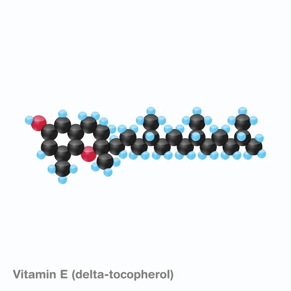 Sfera witaminy E (delta-tokoferol) — Wektor stockowy