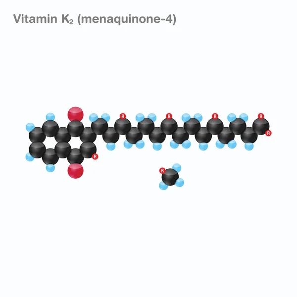 Vitamina K2 (menaquinona-4 ) — Vector de stock