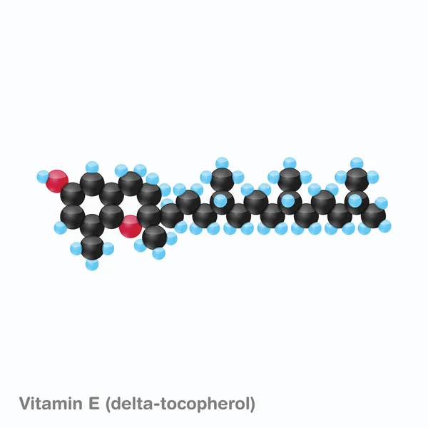 Esfera de vitamina E (delta-tocoferol) — Vector de stock