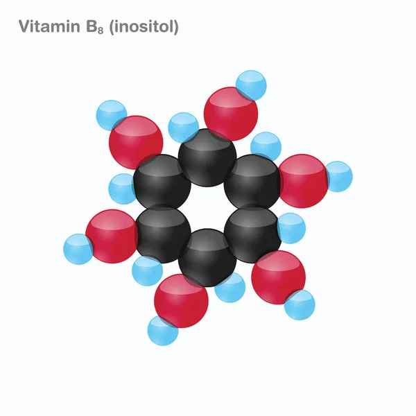 Esfera de vitamina B8 (inositol) — Vector de stock