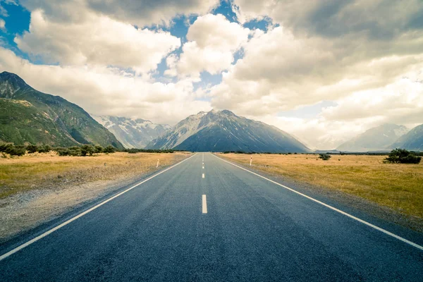 Mount Cook, New Zealand - on the way to Mount Cook in New Zealand / Aoraki Mount Cook National Park is home of the highest mountains and the longest glaciers.