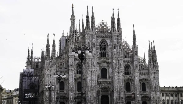 Milánói Dóm Olasz Duomo Milano Olasz Lombard Domm Milan Van — Stock Fotó