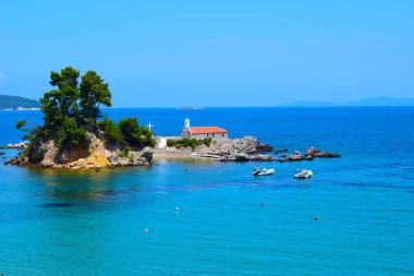 Agios Nikolaos Plajı Elinica Evia Yunanistan 
