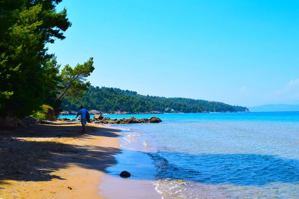 Agios Nikolaos Beach Elinica Evia Greece — ストック写真