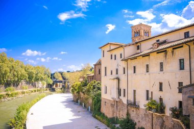 Tiberina - an island on the Tiber River in Rome