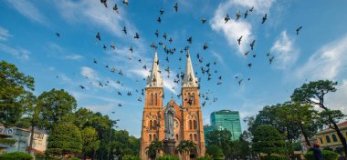 Notre-Dame Cathedral Basilica of Saigon, officially Cathedral Basilica of Our Lady of The Immaculate Conception is a cathedral located in the downtown of Ho Chi Minh City, VietnamThe Cathedral Basilica of Our Lady of the Immaculate Conception or als clipart