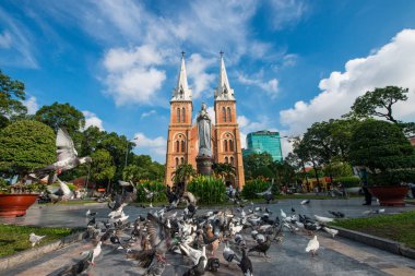 Notre-Dame Cathedral Basilica of Saigon, officially Cathedral Basilica of Our Lady of The Immaculate Conception is a cathedral located in the downtown of Ho Chi Minh City, VietnamThe Cathedral Basilica of Our Lady of the Immaculate Conception or als clipart