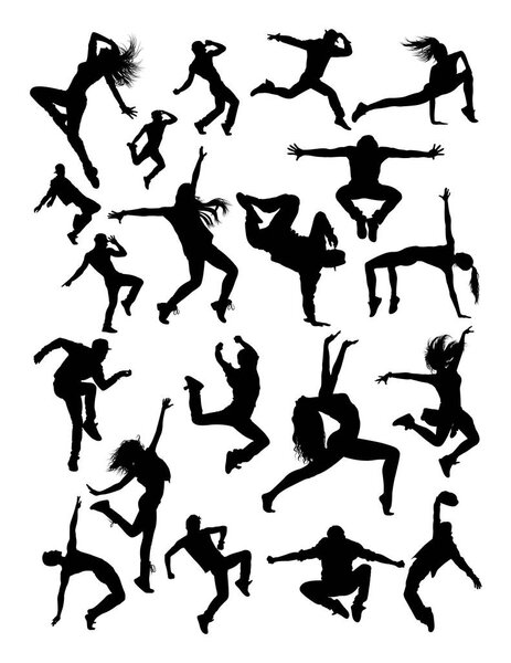 Modern dance detail silhouette. Vector, illustration. Good use for symbol, logo, web icon, mascot, sign, or any design you want.