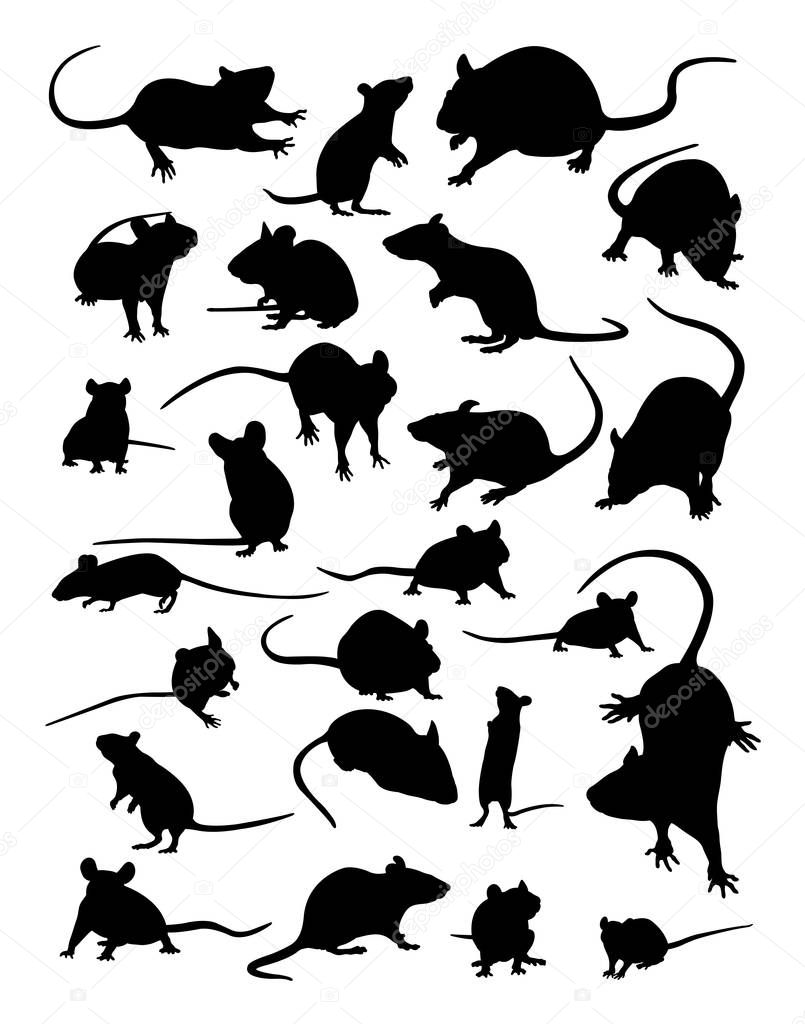 Mouse detail silhouette. Vector, illustration. Good use for symbol, logo, web icon, mascot, sign, or any design you want.