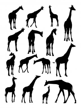 Zürafa hayvan siluet. Sembol, logo, web simgesi, maskot, işaret veya herhangi bir tasarım için iyi kullanmak istiyorum.