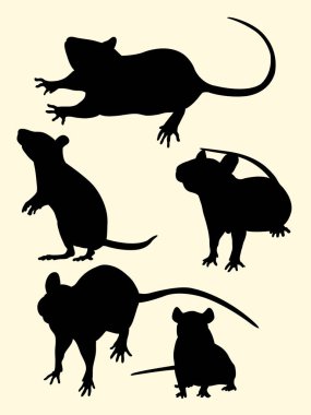 Mouse siluet 02. Vektör, illüstrasyon. Sembol, logo, web simgesi, maskot, işaret veya herhangi bir tasarım için iyi kullanmak istiyorum.