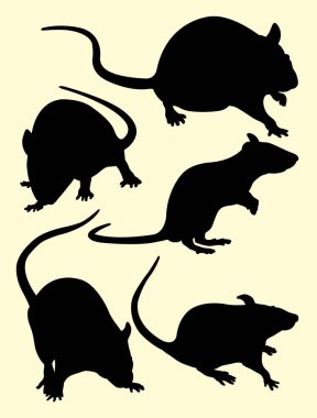Mouse siluet 05. Vektör, illüstrasyon. Sembol, logo, web simgesi, maskot, işaret veya herhangi bir tasarım için iyi kullanmak istiyorum.