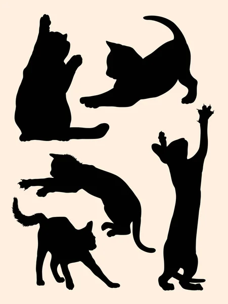 Katzensilhouette Vektor Abbildung Gute Verwendung Für Symbol Logo Websymbol Maskottchen — Stockvektor