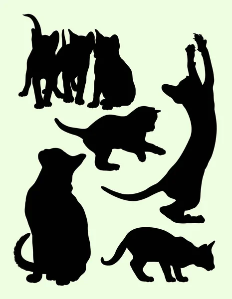 Katzensilhouette Vektor Illustration Gute Verwendung Für Symbol Logo Websymbol Maskottchen — Stockvektor