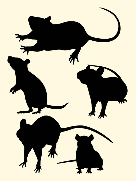 Silhouette Del Mouse Vettore Illustrazione Buon Uso Simbolo Logo Icona — Vettoriale Stock