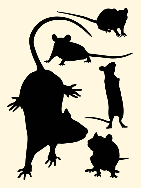 Silueta Del Ratón Vector Ilustración Buen Uso Para Símbolo Logotipo — Archivo Imágenes Vectoriales