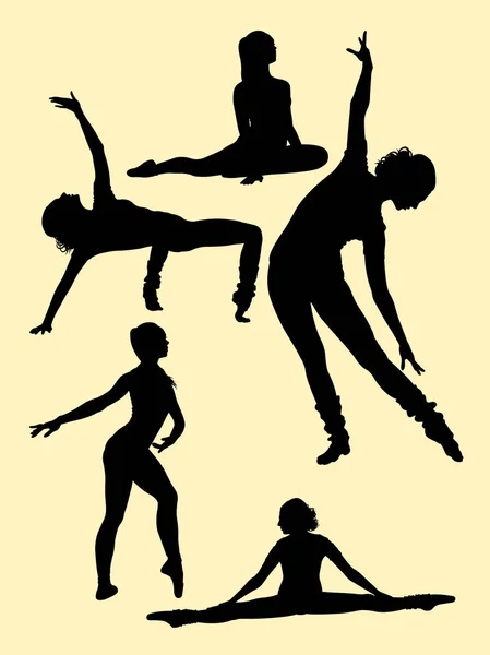 Ballerina Geste Silhouette Gute Verwendung Für Symbol Logo Web Symbol — Stockvektor