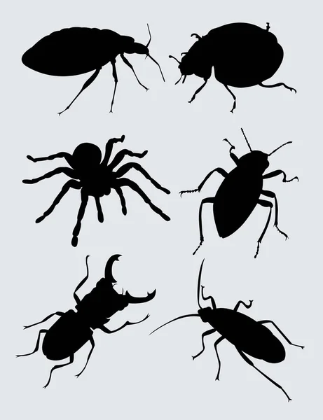 Bug Σιλουέτα Καλή Χρήση Συμβόλου Λογότυπου Εικονίδιο Web Μασκότ Σημάδι — Διανυσματικό Αρχείο