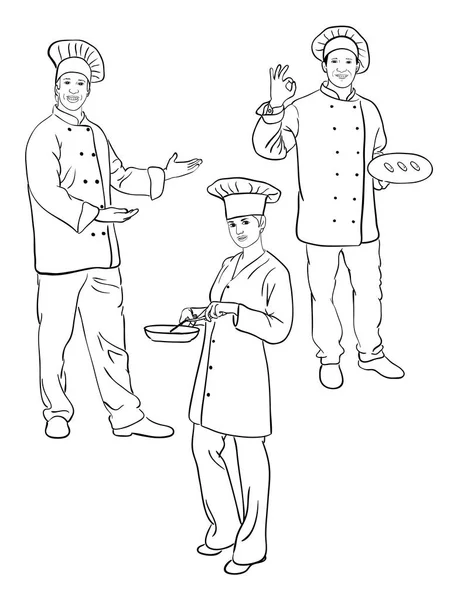 Chef line art 02. Good use for symbol, logo, web icon, mascot, coloring, sign, or any design you want.