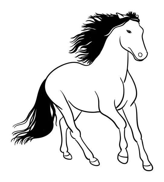 Cheval Ligne Art Bon Usage Pour Symbole Logo Icône Web — Image vectorielle