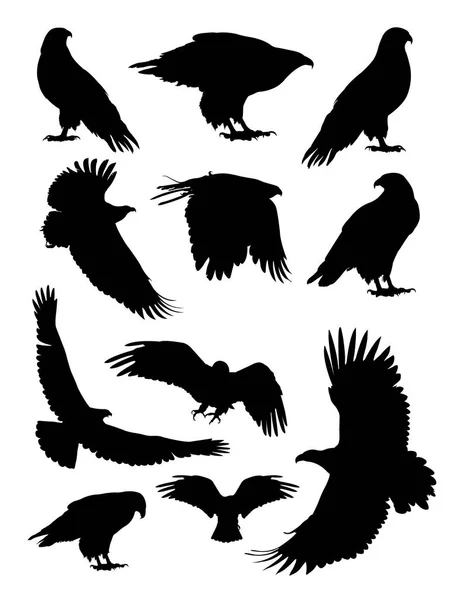 Silueta Águila Buen Uso Para Símbolo Logotipo Icono Web Mascota — Vector de stock