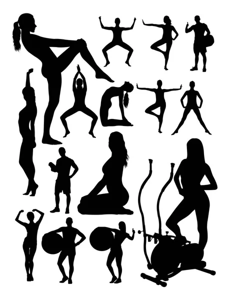 Sportif insanlar ayrıntı siluet. Vektör, illüstrasyon. Sembol, logo, web simgesi, maskot, işaret veya herhangi bir tasarım için iyi kullanmak istiyorum.