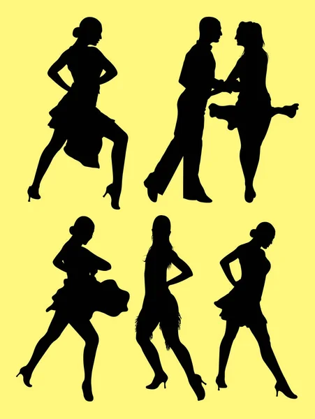 Silhouette Danseuse Espagnole Bon Usage Pour Symbole Logo Icône Web — Image vectorielle