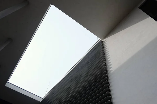 Modern Building Architecture Geometric Shapes Futuristic Design Concept Rectangular Blank — Stock Photo, Image