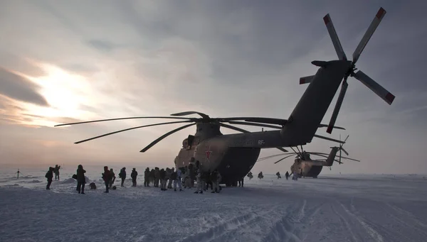 Vrtulník Arktidě Stock Fotografie