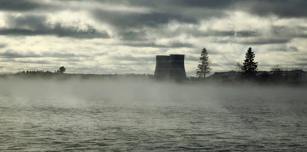 Atomic Power Station Fog — Stock Photo, Image
