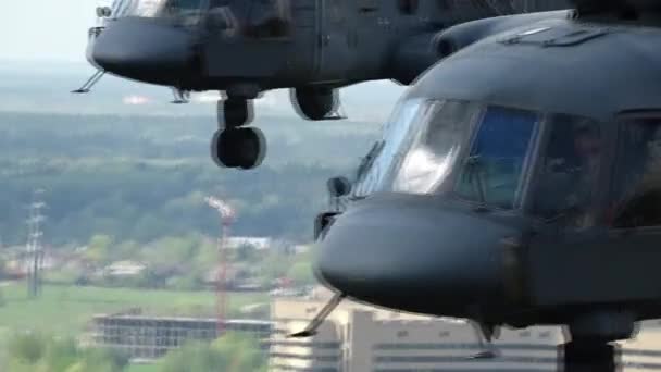 Desfile Helicópteros Ejército Rusia — Vídeos de Stock