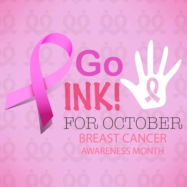 Rosa bandet breast cancer awareness symbol — Stock vektor