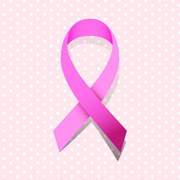Cinta rosa Símbolo de conciencia del cáncer de mama — Vector de stock