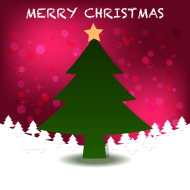 Neşeli Noel ve mutlu yeni yıl kutlama ve tebrik kartı