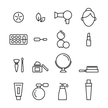 Güzellik ve kozmetik Icon set