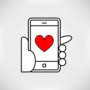 kalp üstünde hareket eden telefon 