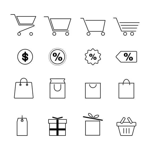 Shopping and festival line icon — Stock Vector