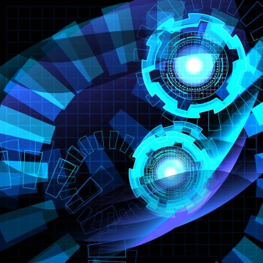 Kavramsal iş sanal arka plan vektör illustrat