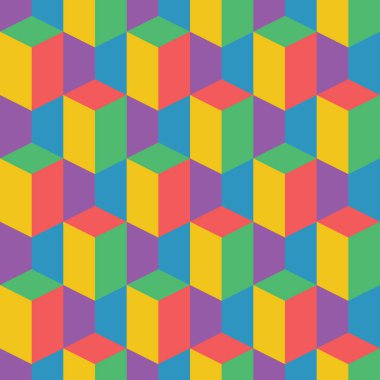 Vektör soyut renkli geometrik desen retro tarzı